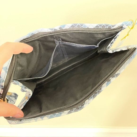 NWT Simply Southern Makeup Brush‎ Travel Bag Snake Print Gray Black One Size - Picture 5 of 5